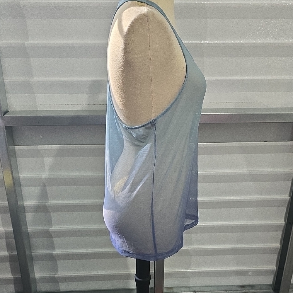 Blue Relaxed Racerback Tank Top - Picture 5 of 12